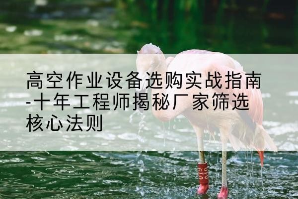 洛江剪叉式升降机厂家-高空作业设备选购实战指南-十年工程师揭秘厂家筛选核心法则